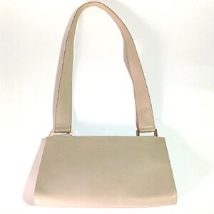 👜  Salvatore Ferragamo Cream Gold Sheen Leather Purse Sleek Bag Mobwife Vintage